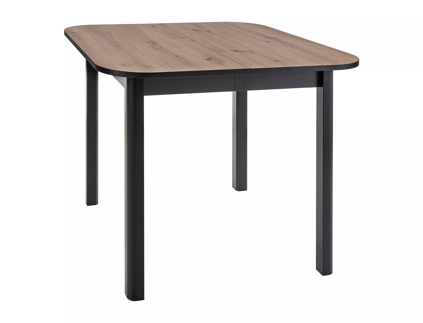 Galds Dantoro 90-130/90/75 cm artisan ozols / matēts melns - N1 Home