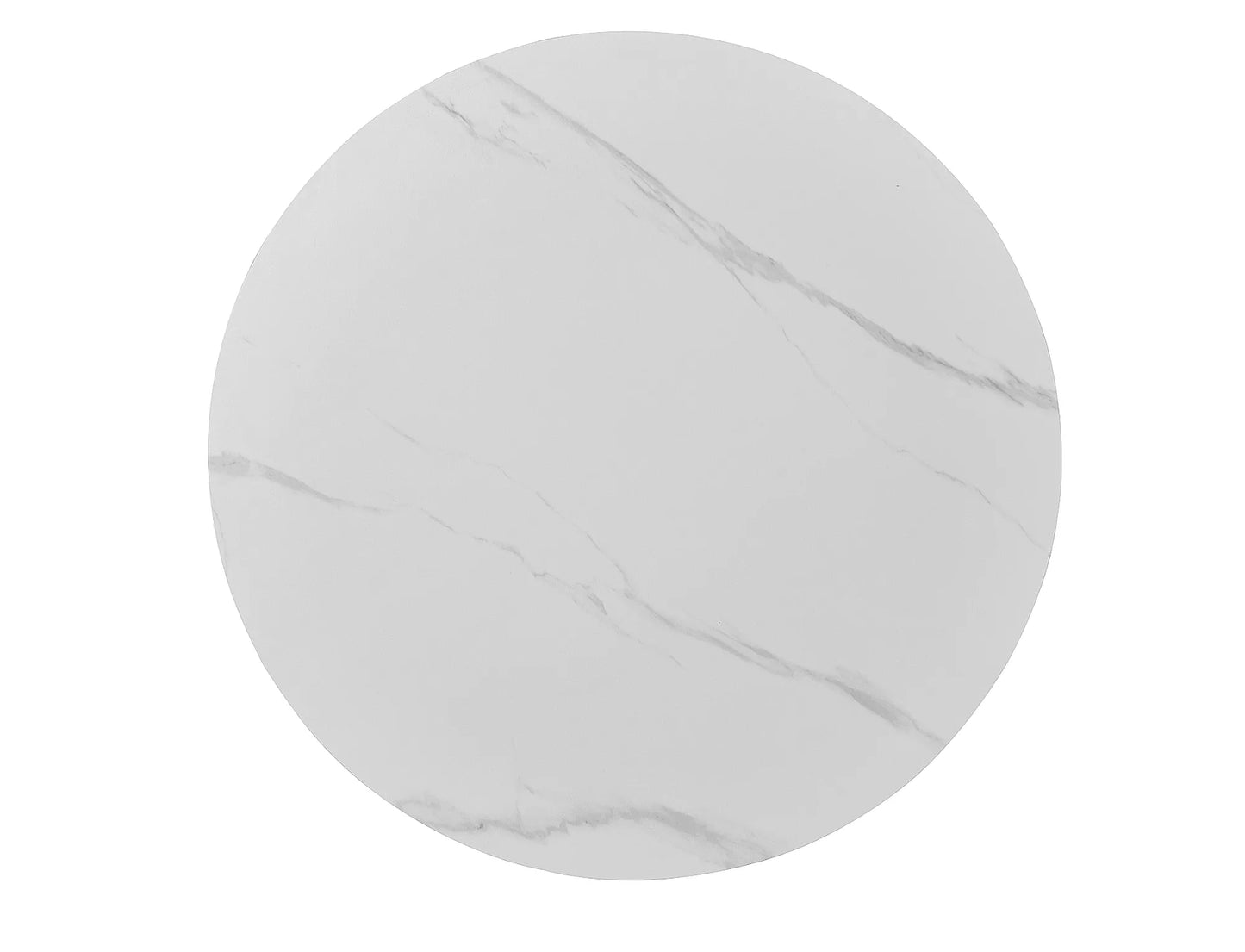 Galds Idea 100/75 cm matēts balts, marmora efekts / matēts melns - N1 Home