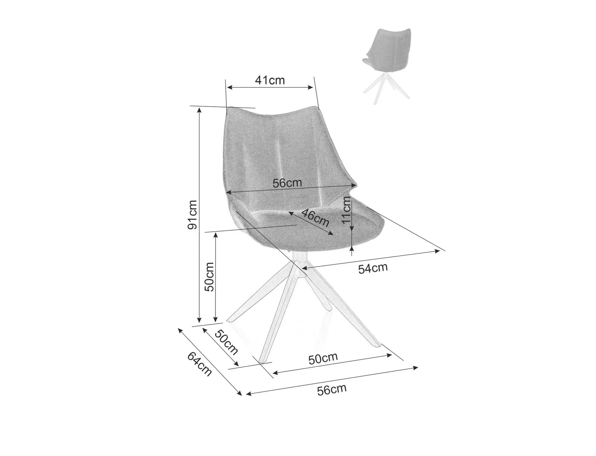 Krēsls Cods 91/56/50 cm bēšs - N1 Home