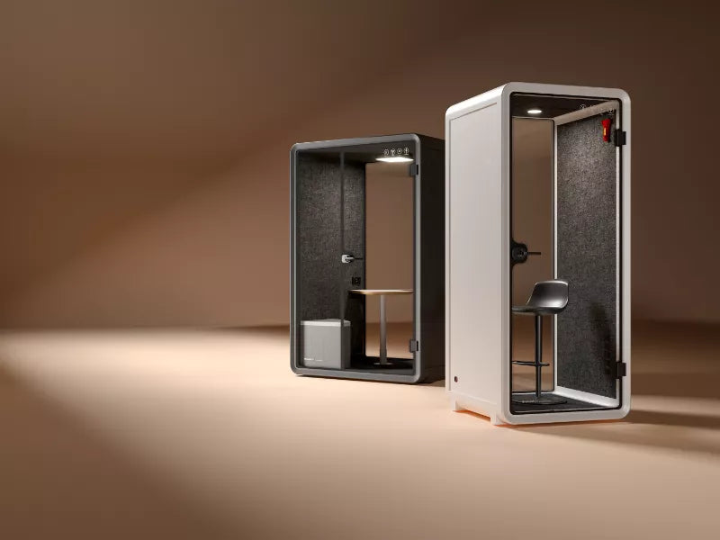 Akustika mierigs kabīne Cubo 234/100/96 cm melns/pelēks - N1 Home