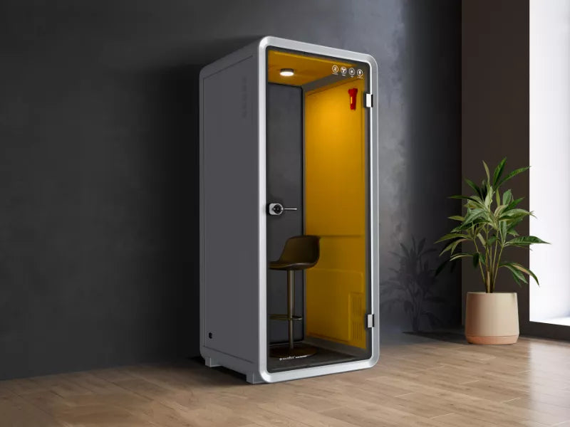 Akustika mierigs kabīne Cubo 234/100/96 balts/dzelts - N1 Home