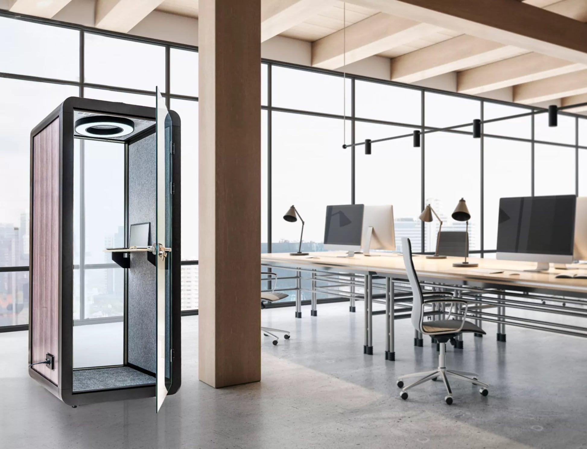 Akustika mierigs kabīne Gipy 235/100/90 cm brūns/melns - N1 Home