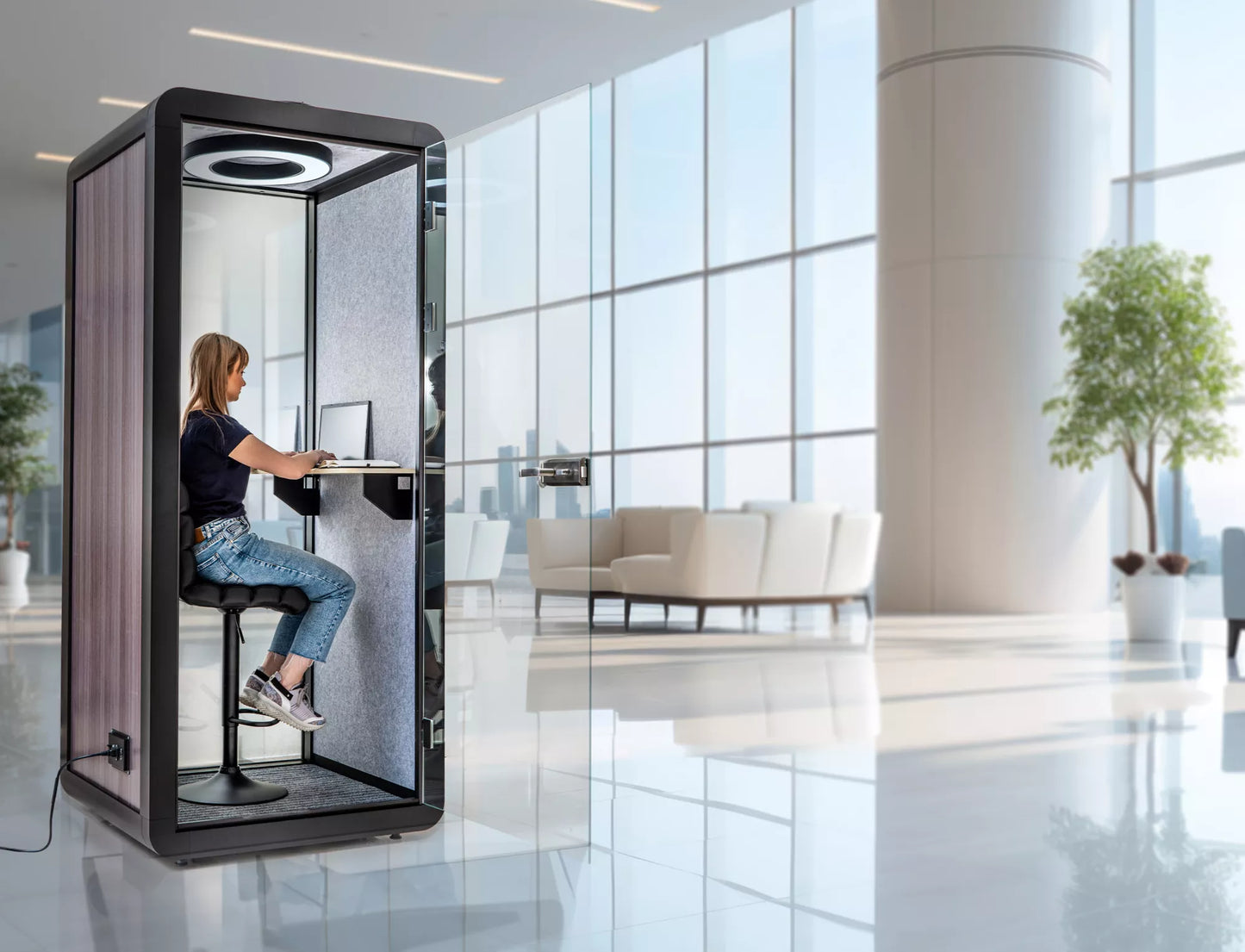 Akustika mierigs kabīne Gipy 235/100/90 cm brūns/melns - N1 Home