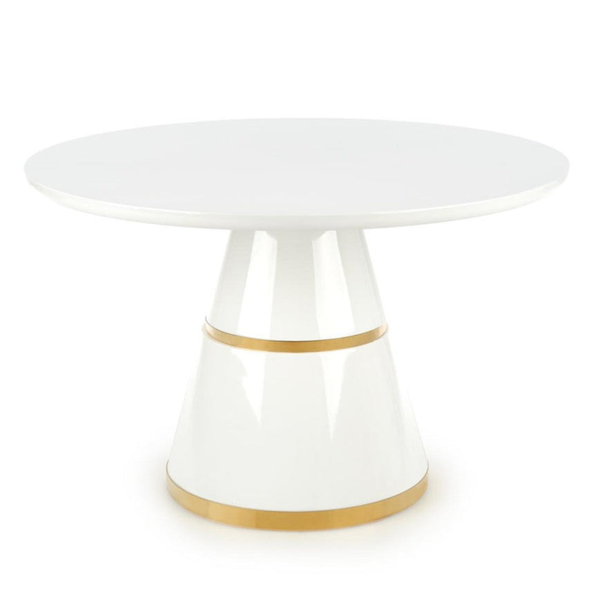 Galds Vega 120/76 cm balts/zelts - N1 Home