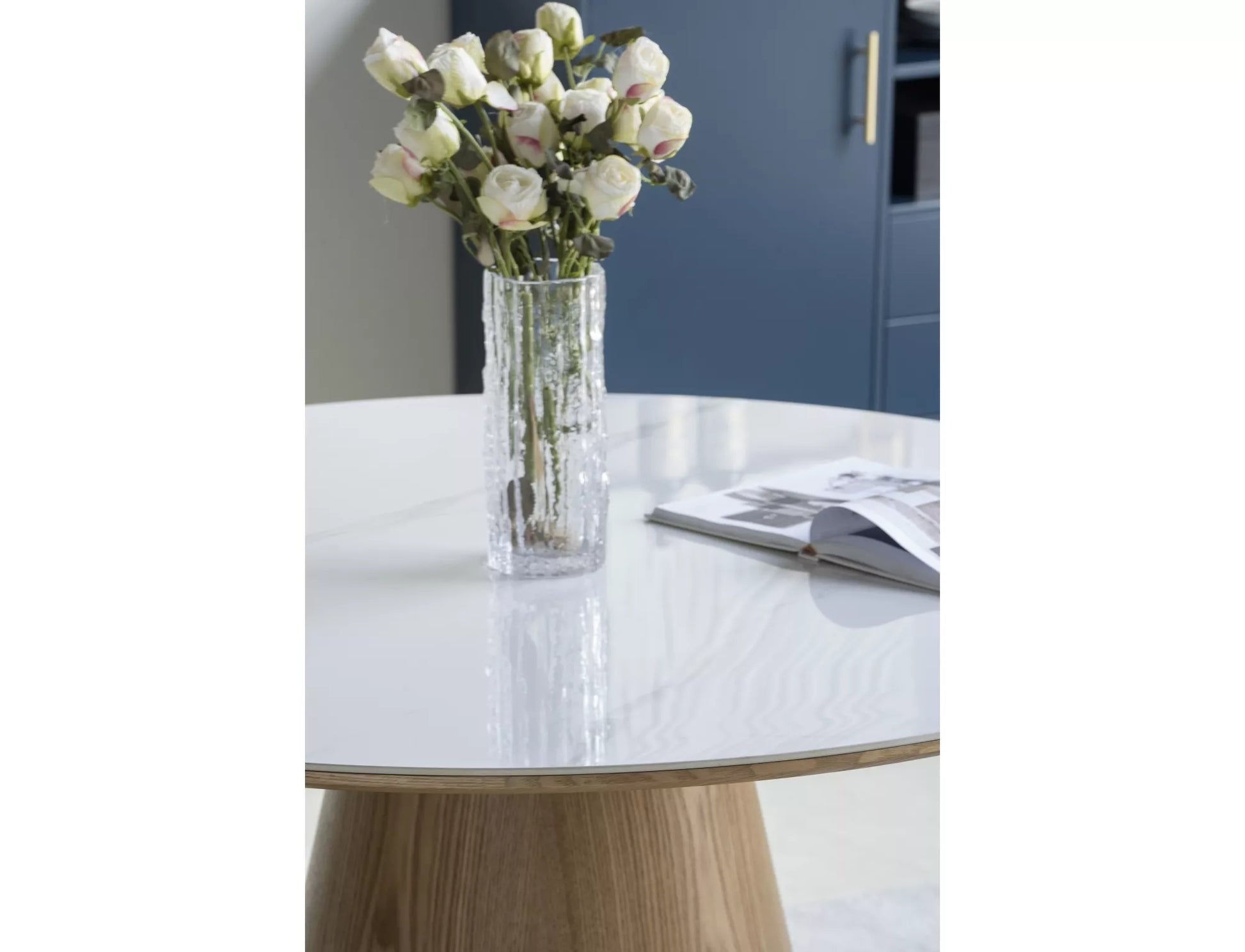 Galds Angs 120/75 cm balts/ozols - N1 Home