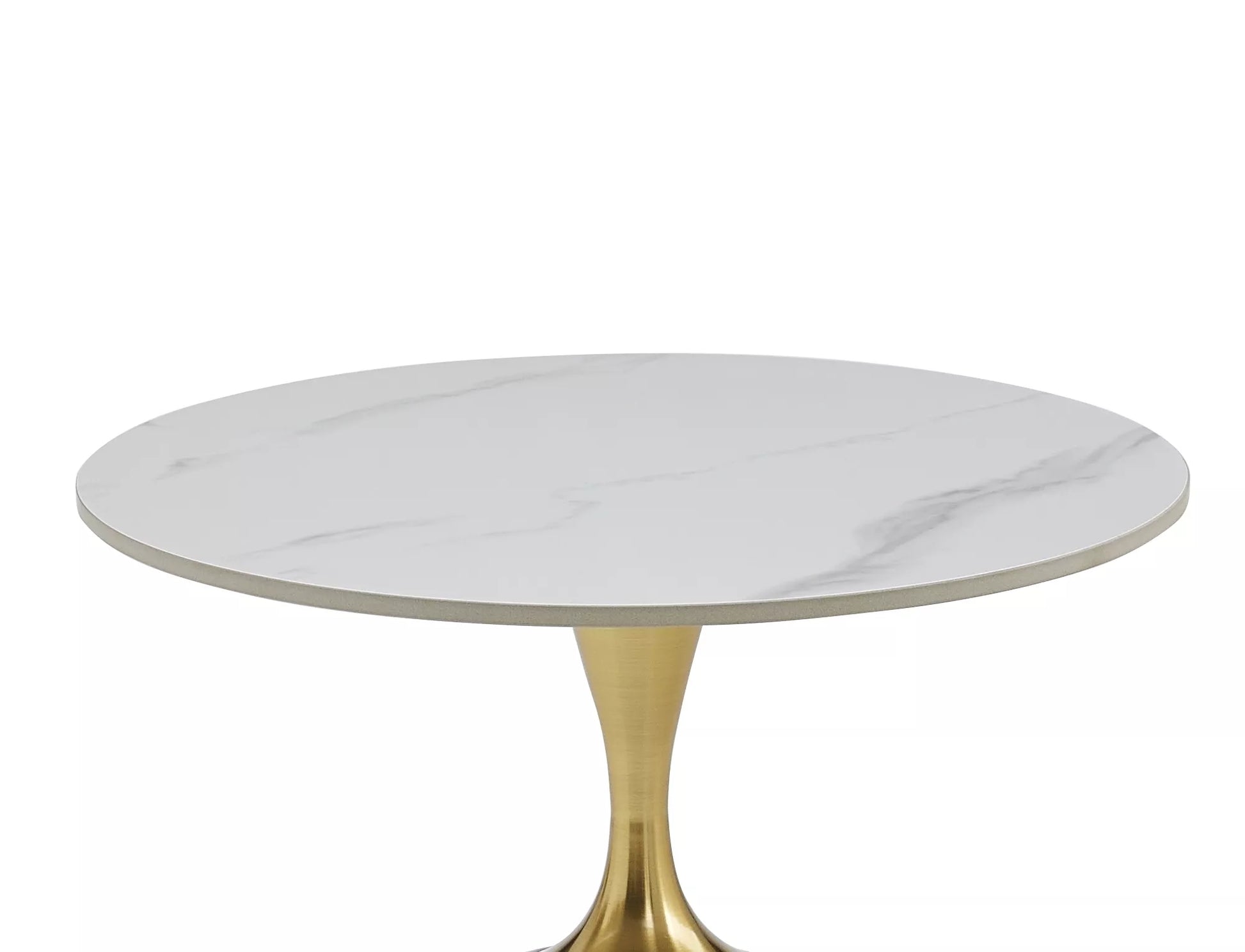 Kafijas galds Fami 59/50 cm balts/zelts - N1 Home