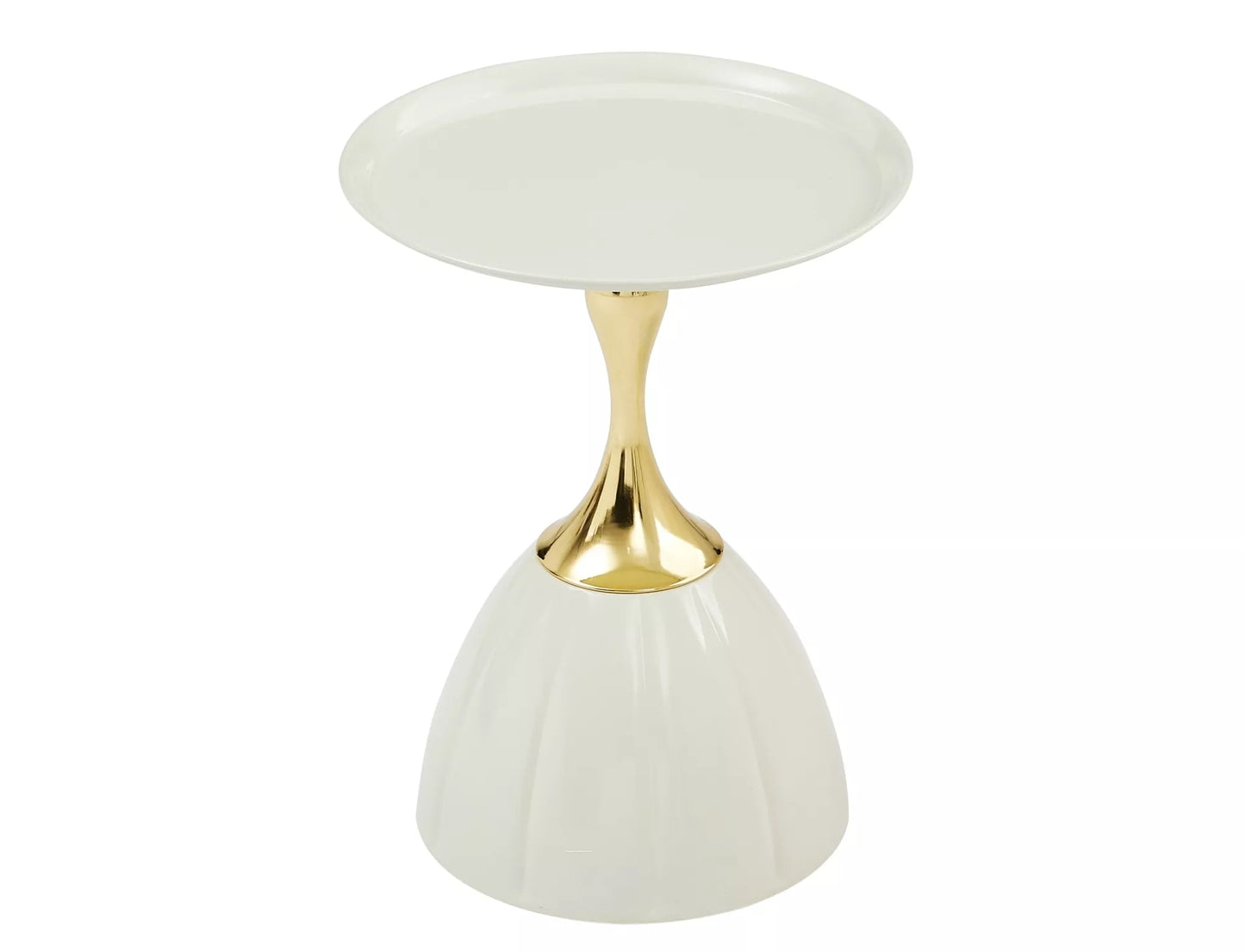 Kafijas galds Pias 50/38 cm balts/zelts - N1 Home