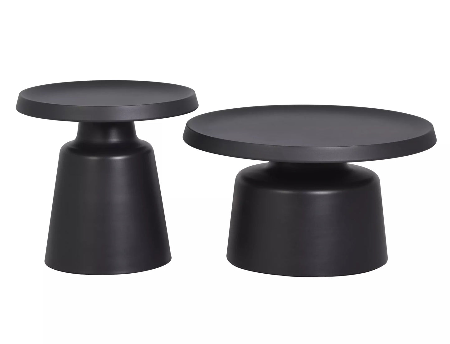 Kafijas galdiņi Rods 50/48; 70/39 cm melns - N1 Home