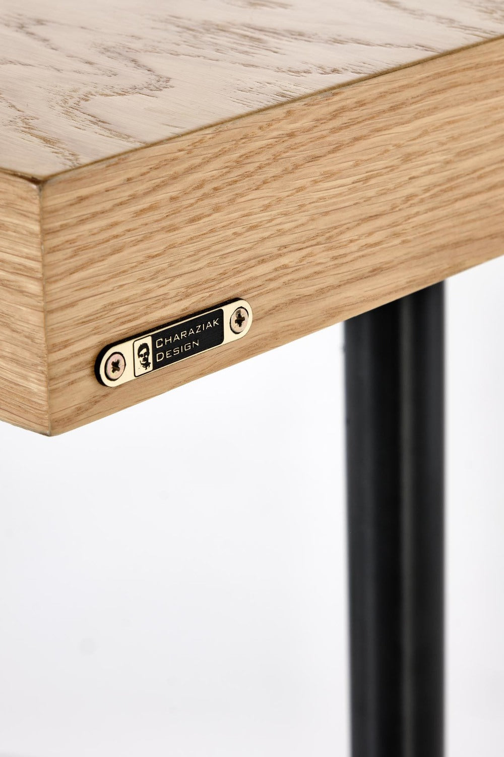 IN dabīga ozola konsole - melna 106x30x77 cm - N1 Home