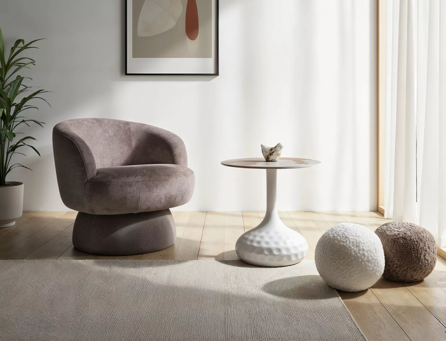 Krēsls Cosmo 68/70/56 cm tumši bēšs - N1 Home