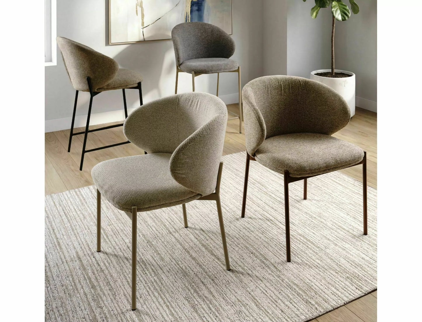 Krēsls Kiors 75/54/49 cm pelēks/kašmirs