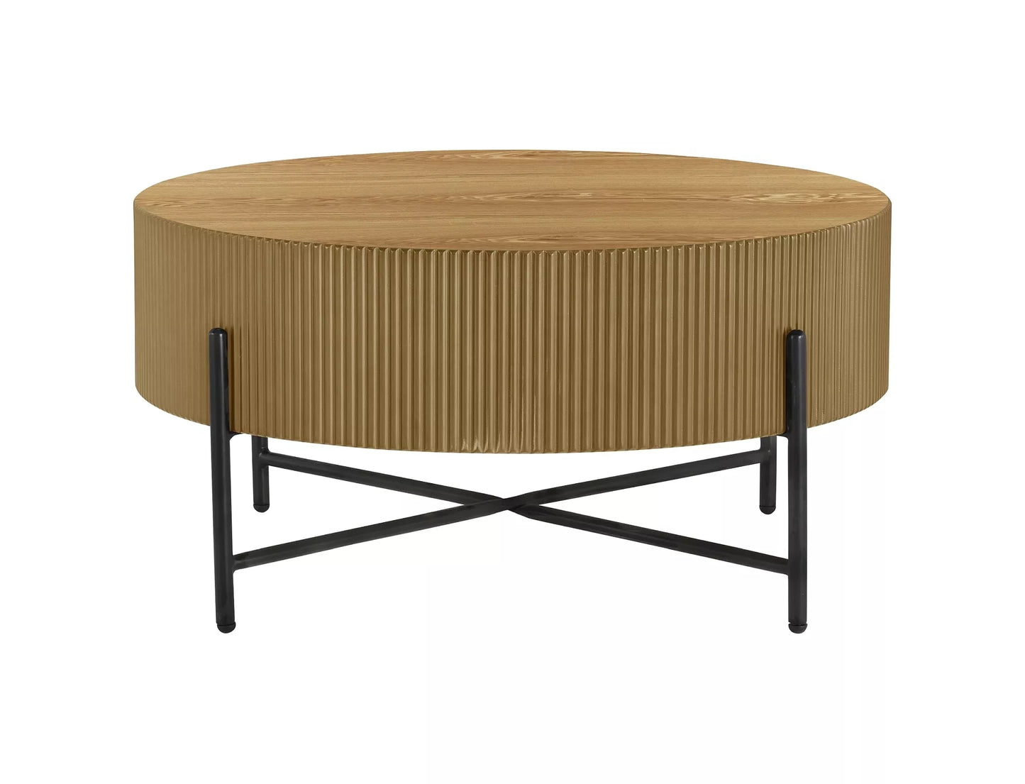 Kafijas galds Tunka 80/40 cm ozols/matēts melns