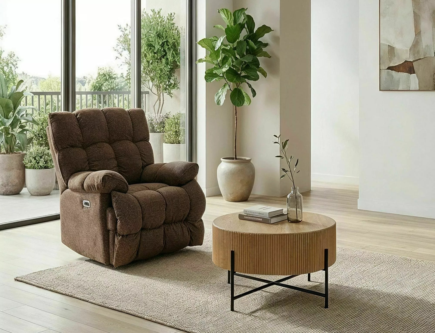 Kafijas galds Tunka 80/40 cm ozols/matēts melns