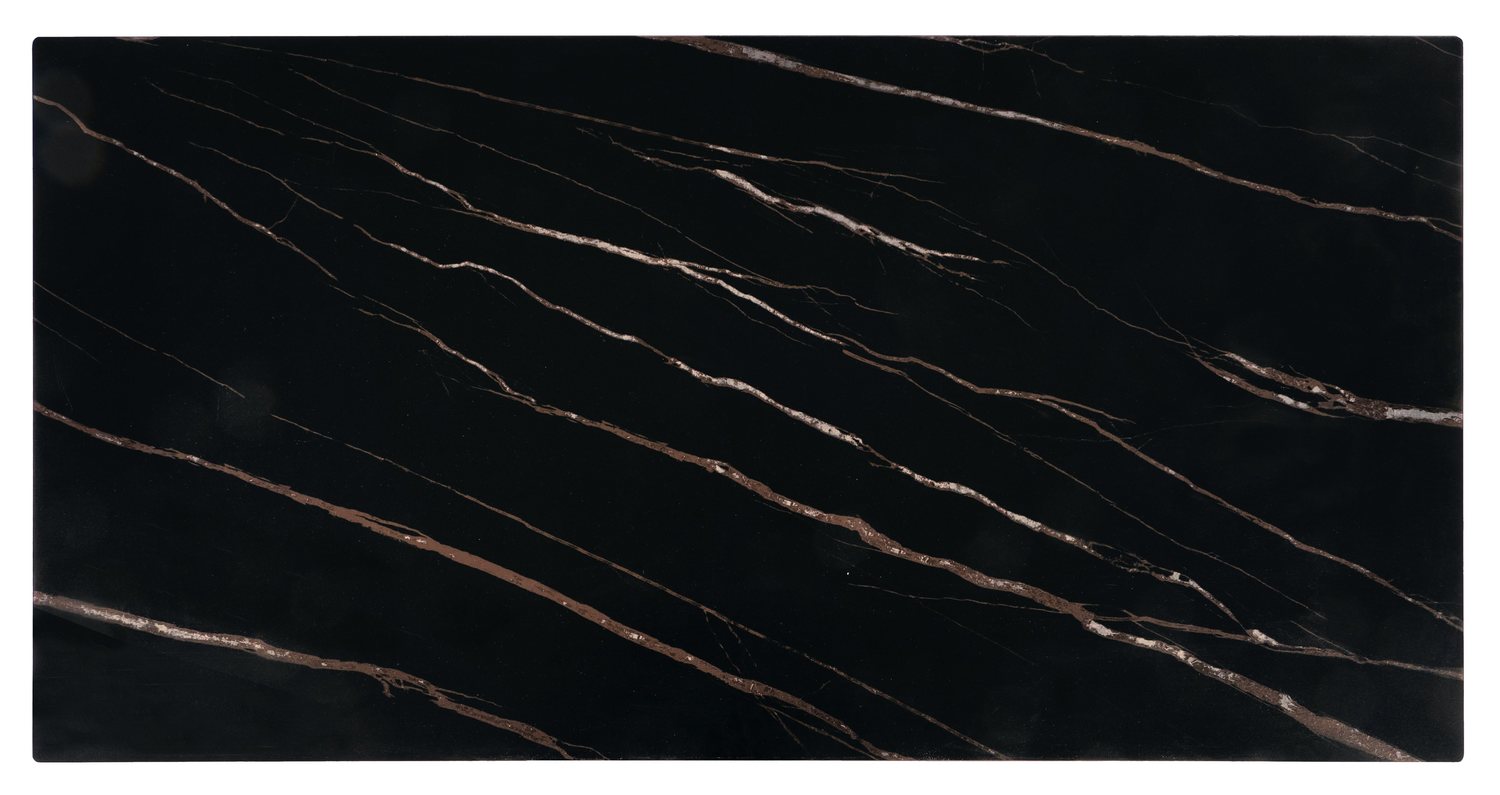 Kafijas galdiņš RM 121/61/45 cm melns marmors/riekstkoks - N1 Home