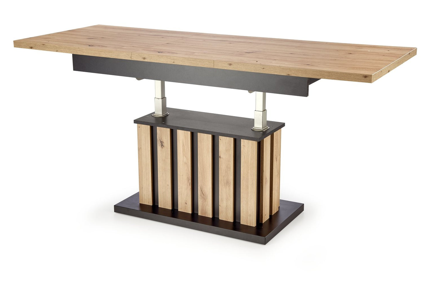 Kafijas galdiņš BR artisan ozols /melns 130-170/65/65-82 cm - N1 Home