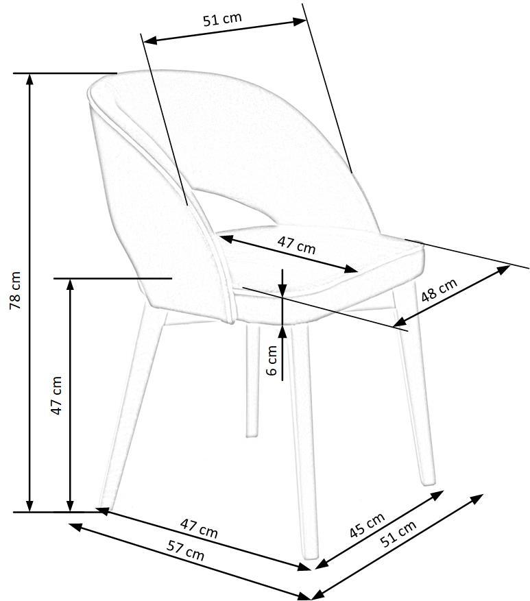 Krēsls Boho 51/57/78/47 cm tumši zils - N1 Home