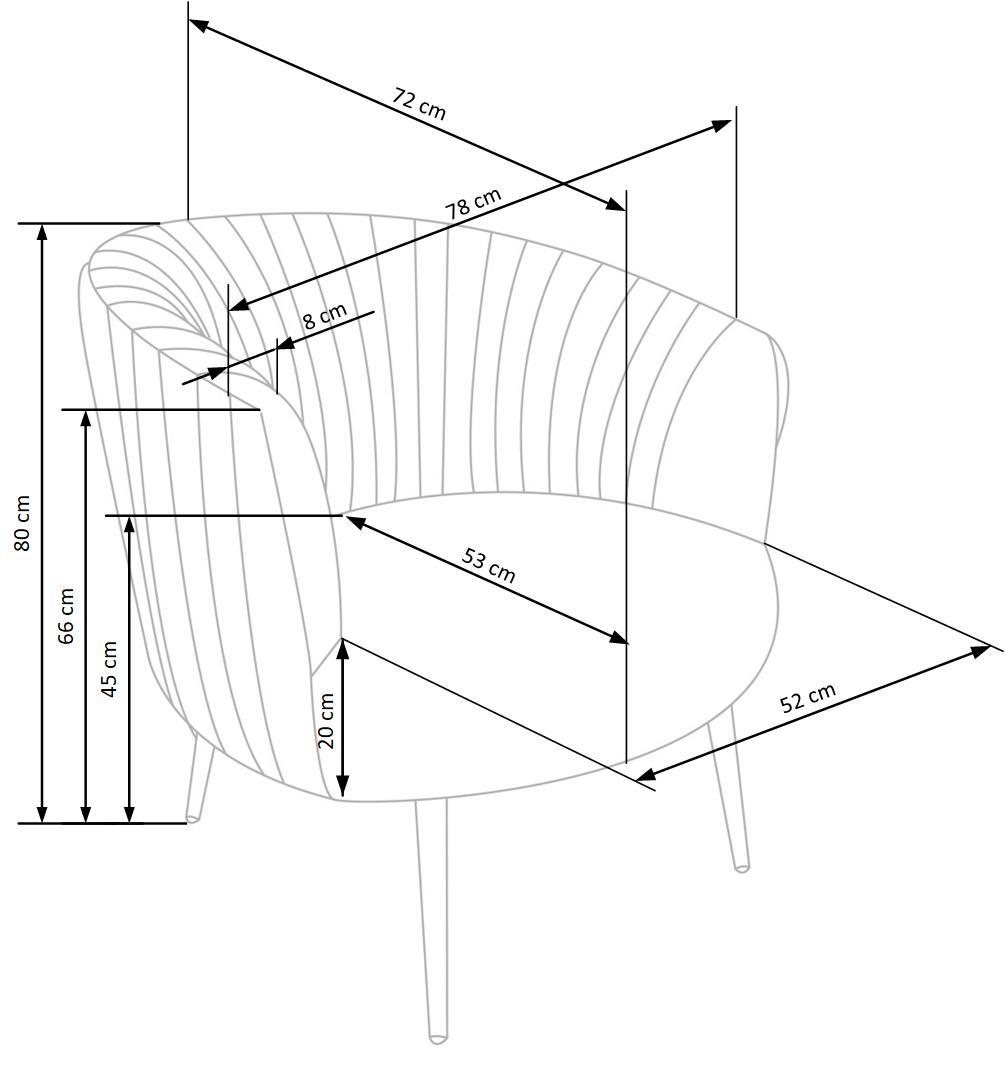 Krēsls Crogy 78/72/80/45 cm melns - N1 Home