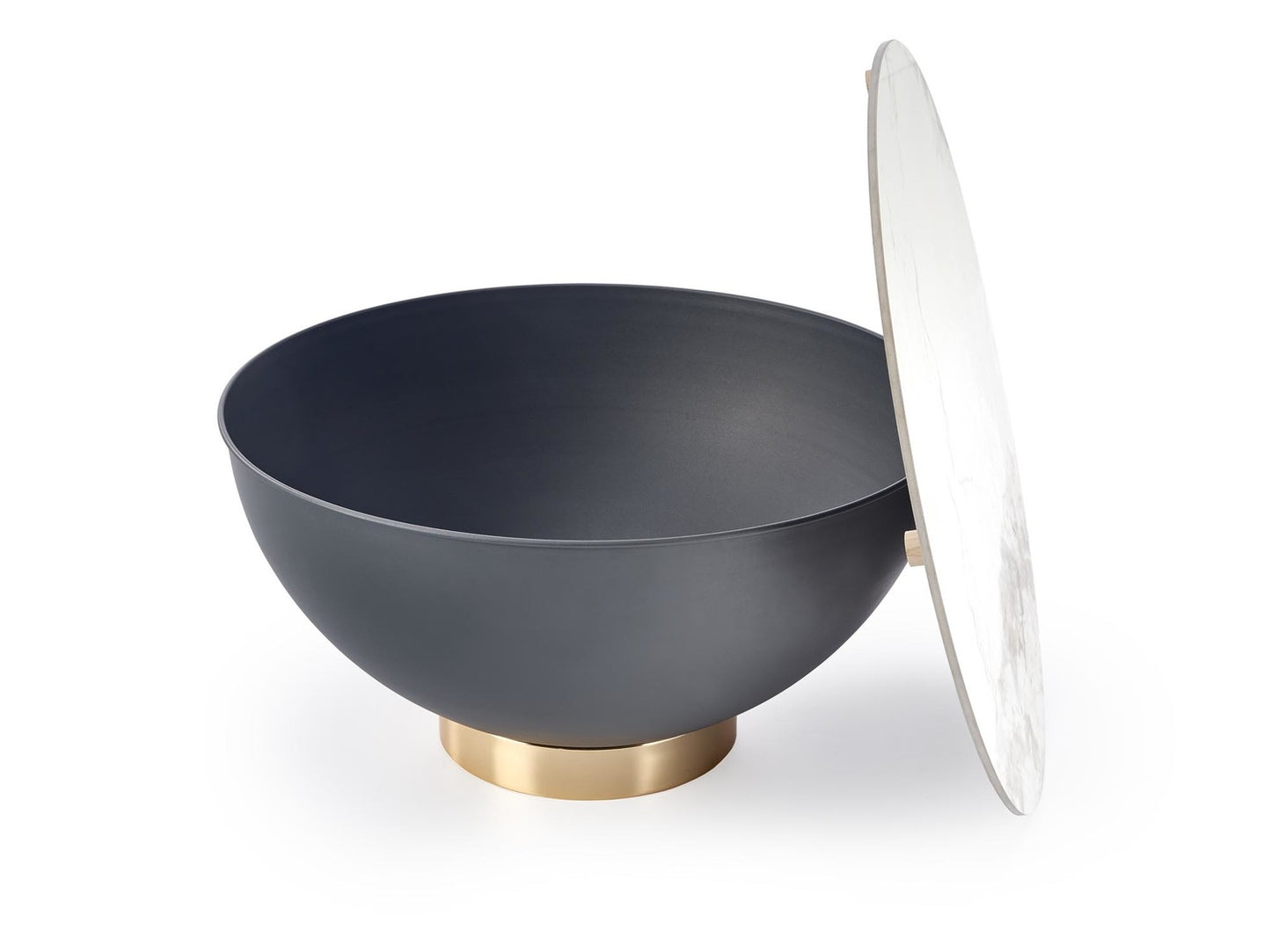 Kafijas galdiņš CC 73/37 cm balts marmors/pelēks/zelts - N1 Home