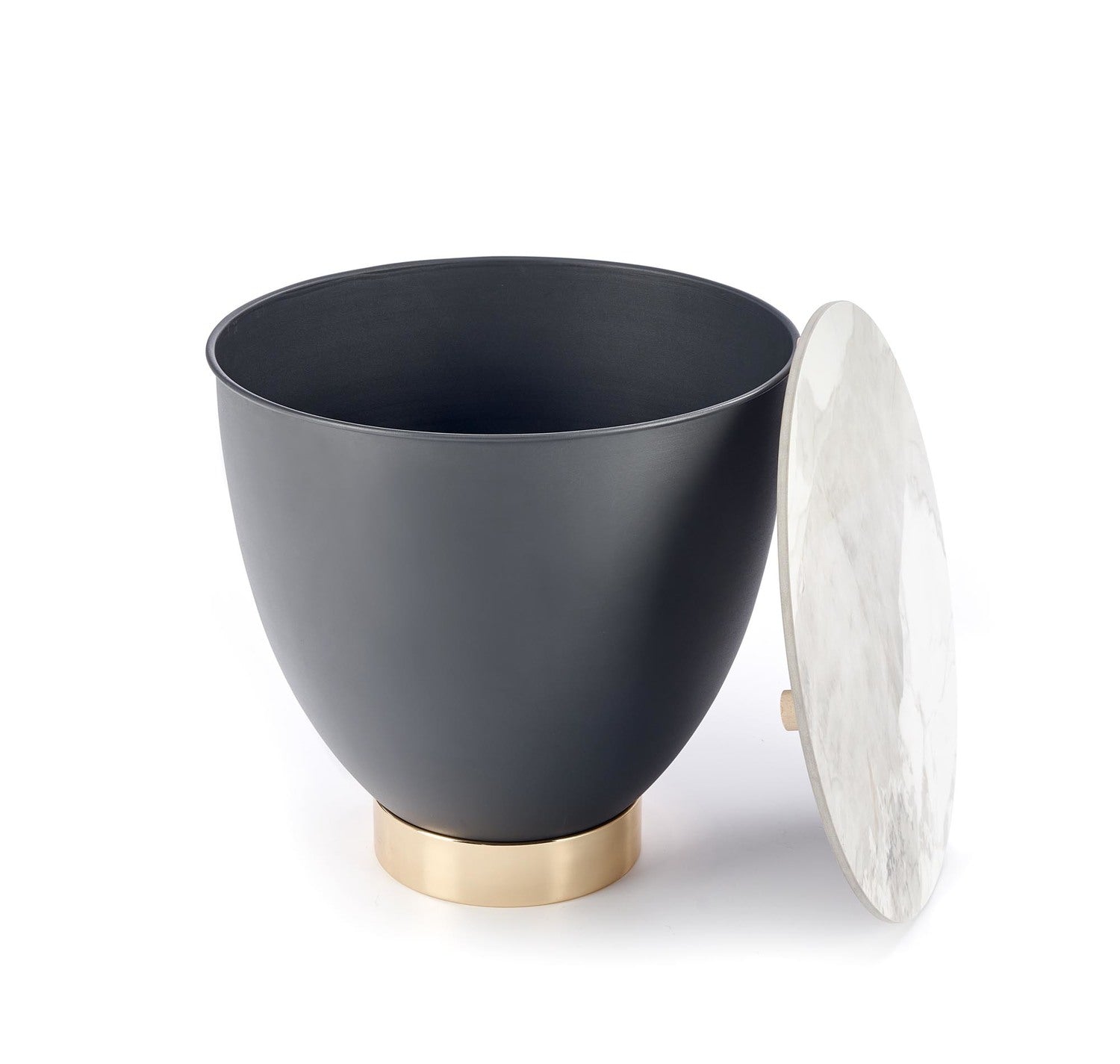 Kafijas galdiņš CC2 48/45 cm balts marmors/pelēks/zelts - N1 Home