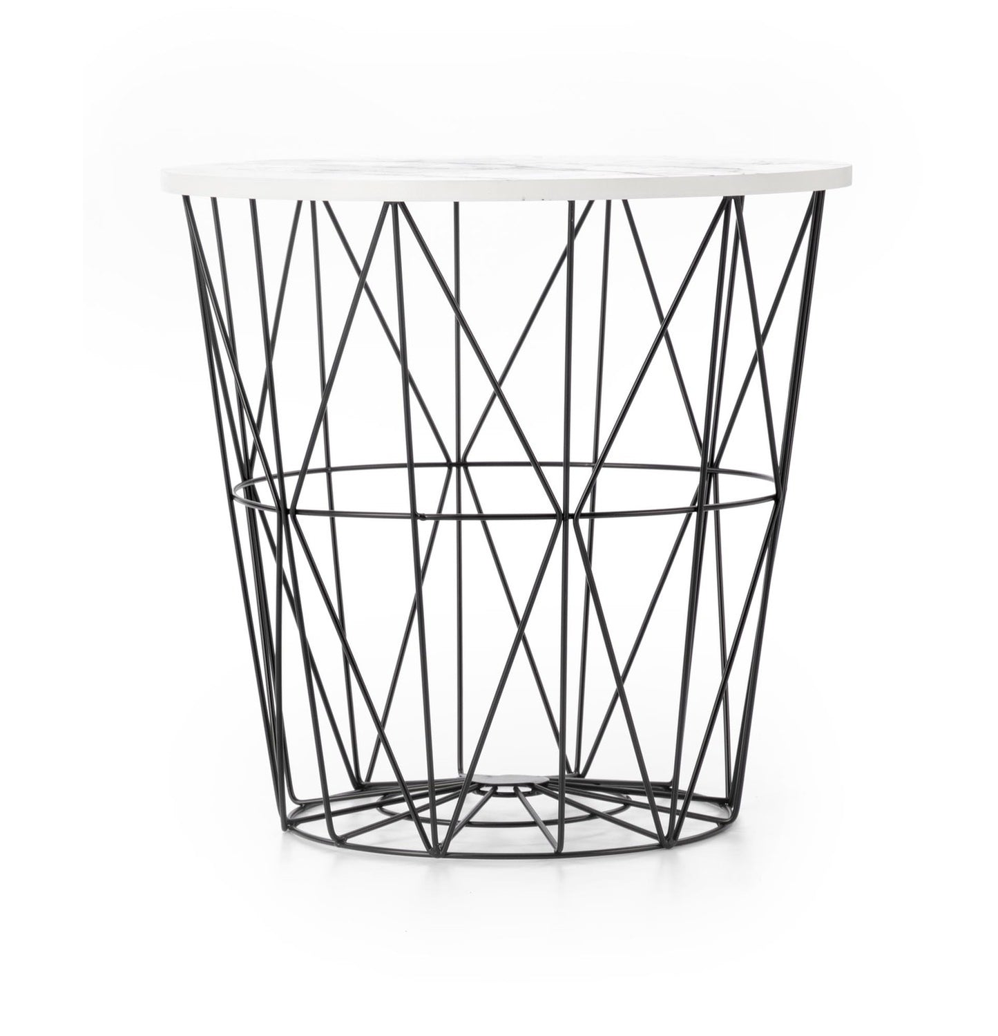 Kafijas galdiņš TM melns/balts marmors 42/41 cm - N1 Home