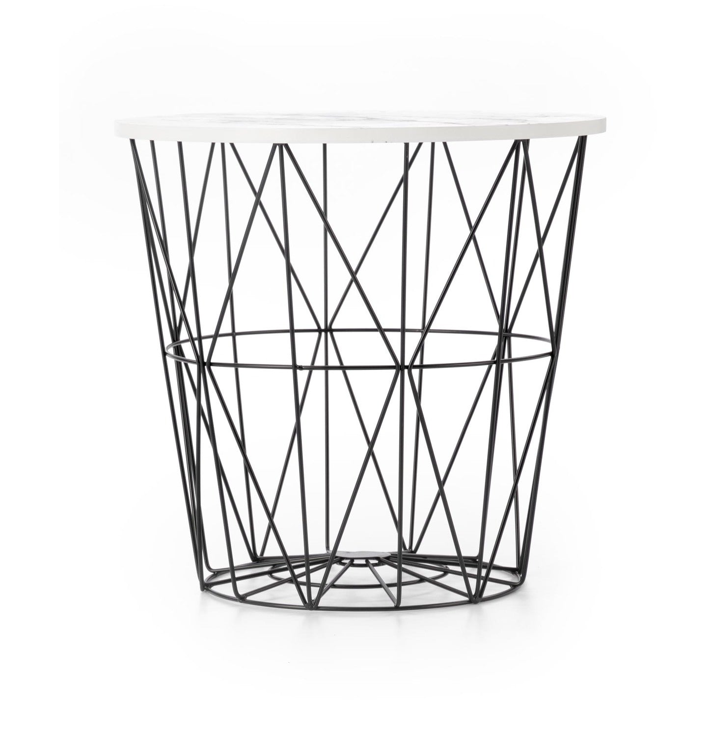 Kafijas galdiņš TM melns/balts marmors 42/41 cm - N1 Home