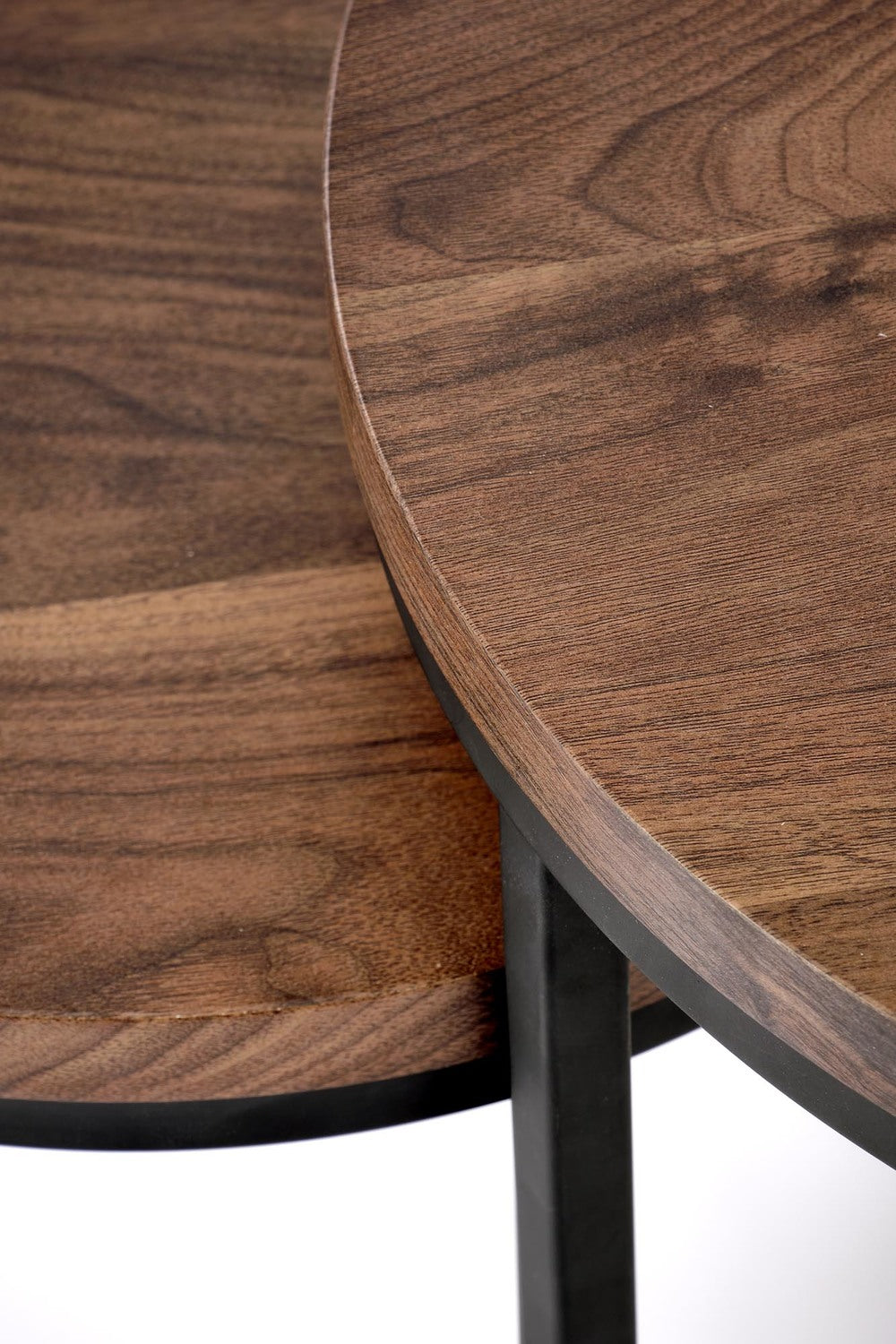 Kafijas galdiņš OR liels 53/45 cm, mazs 43/35 cm riekstkoks/melns - N1 Home