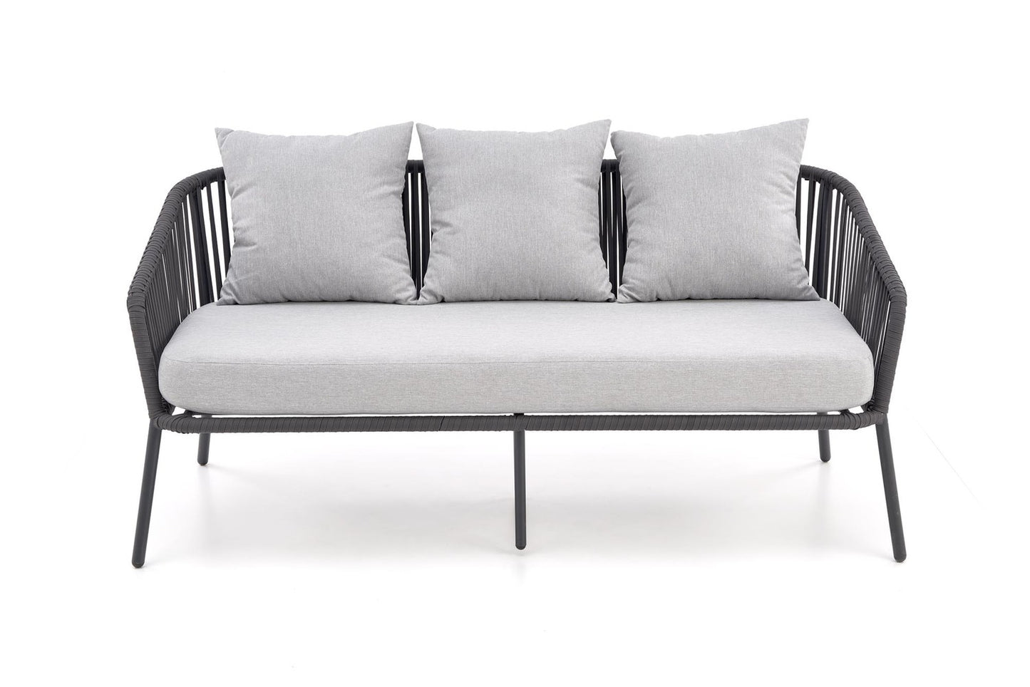 Dārza komlekts RAFFA dīvāns + krēsls 2x + galds, pelēks - N1 Home