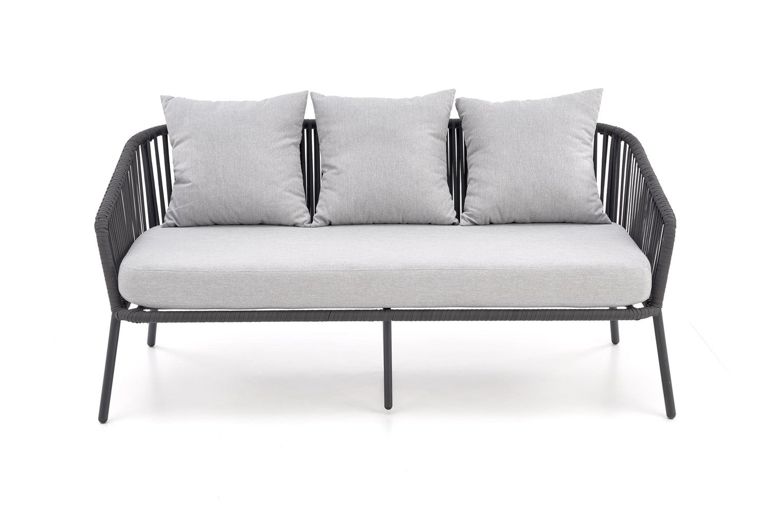 Dārza komlekts RAFFA dīvāns + krēsls 2x + galds, pelēks - N1 Home