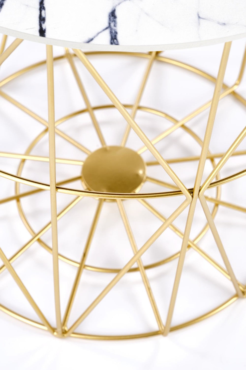 Kafijas galdiņš TM zelts/balts marmors 42/41 cm - N1 Home