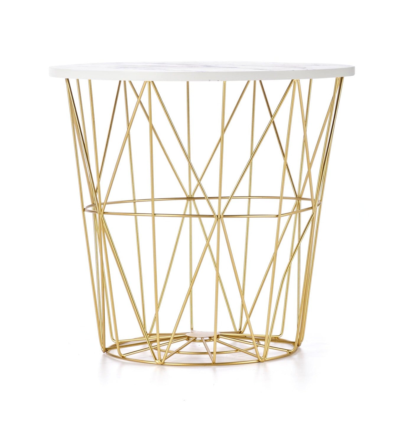 Kafijas galdiņš TM zelts/balts marmors 42/41 cm - N1 Home