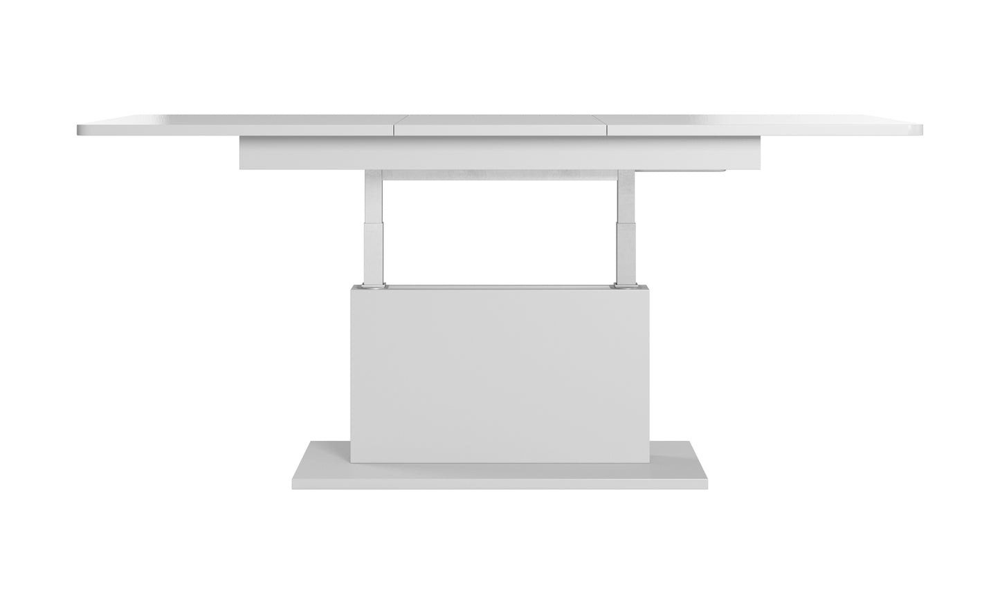 Kafijas galdiņš BS matēta balta 126-167/70/56-74 cm - N1 Home