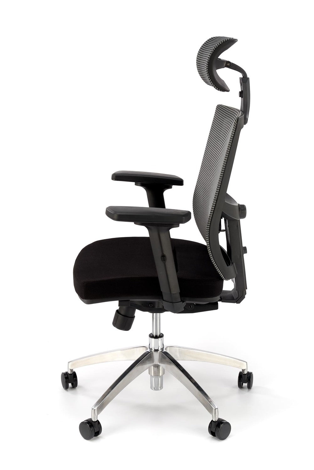 Krēsls Adm 64/60/120-130/46/56 cm pelēks/melns - N1 Home