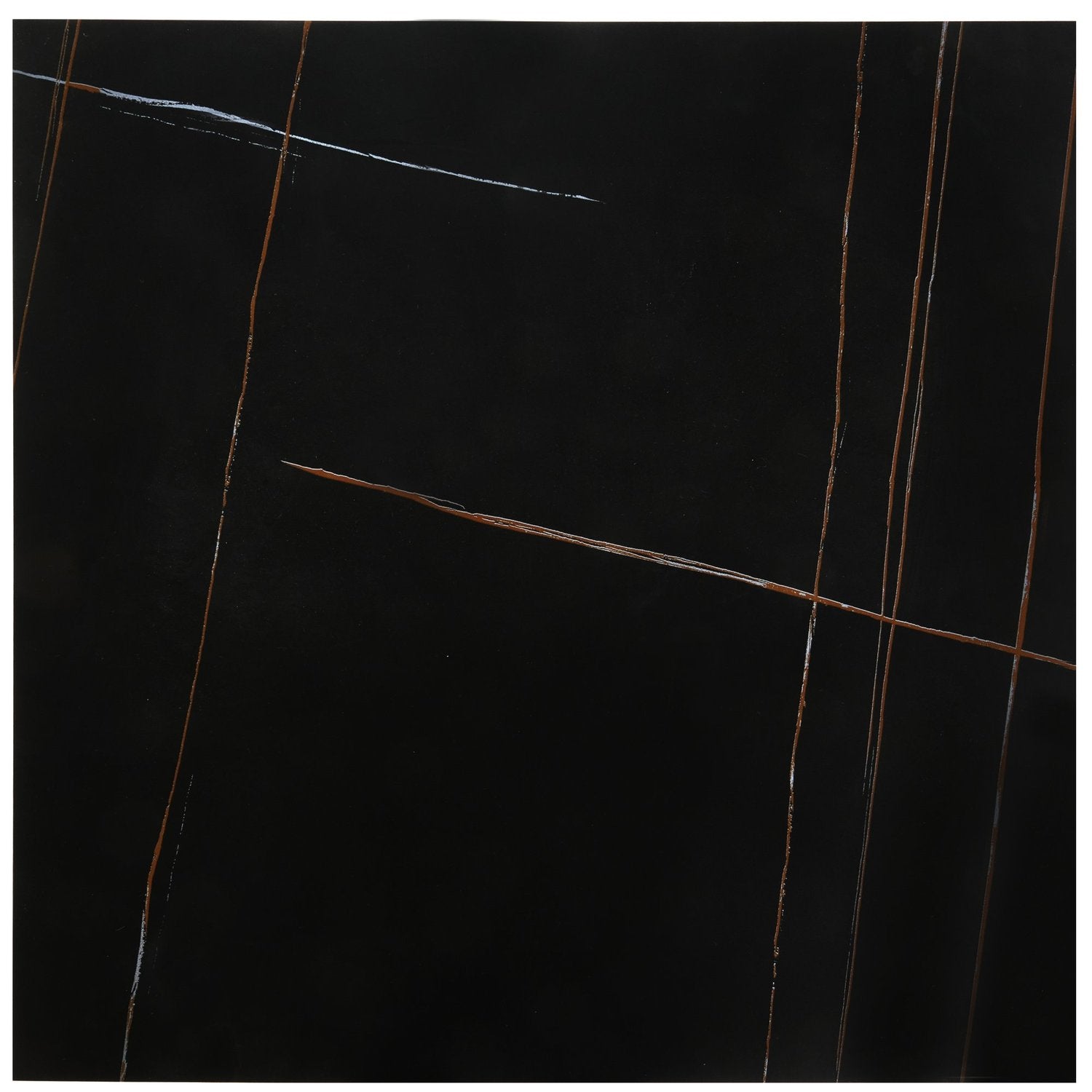 Kafijas galds FL  80/80/46 cm melns marmors / zelts - N1 Home