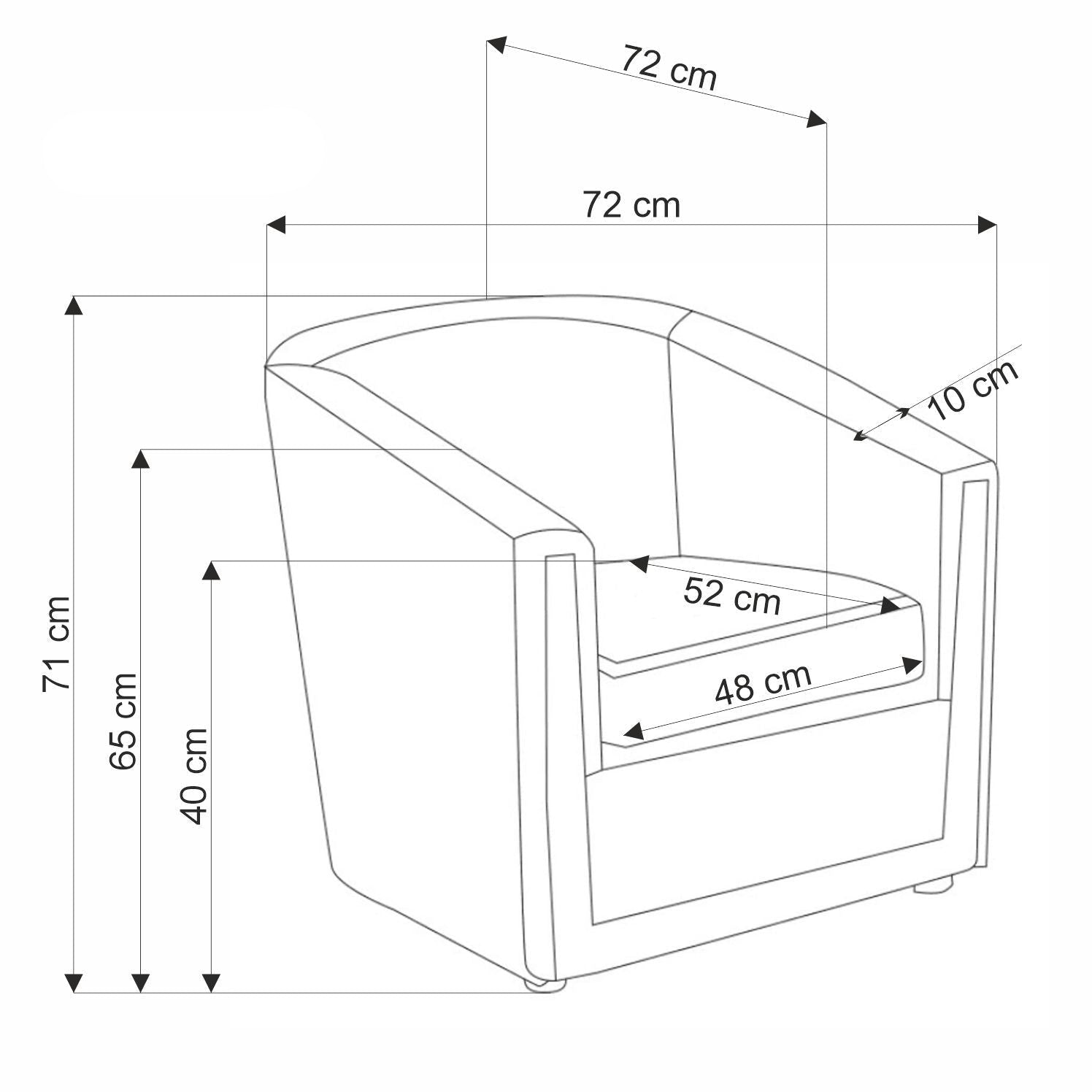 Krēsls Enri 71/72/71/40 cm zaļš - N1 Home