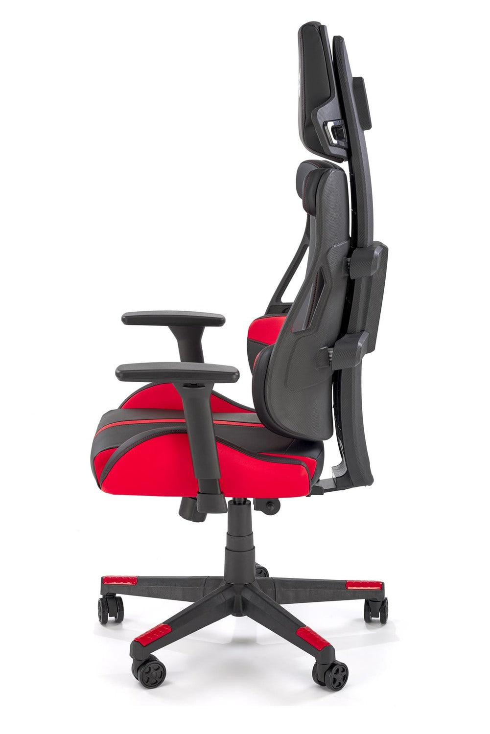 Krēsls Nit 66/68/130-137/44-51 cm melns/sarkans - N1 Home