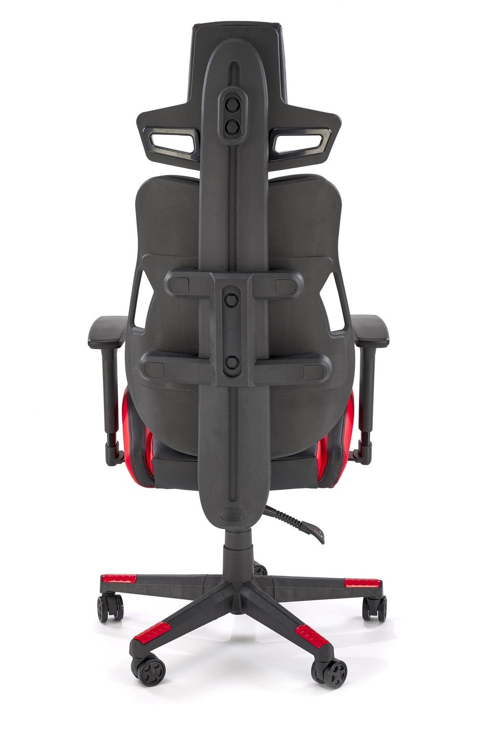 Krēsls Nit 66/68/130-137/44-51 cm melns/sarkans - N1 Home