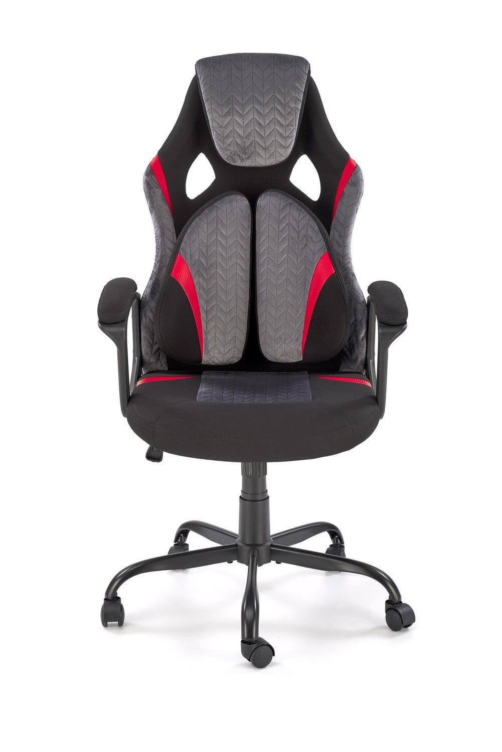 Krēsls Jen 65/70/115-125/43-53 cm melns/pelēks - N1 Home