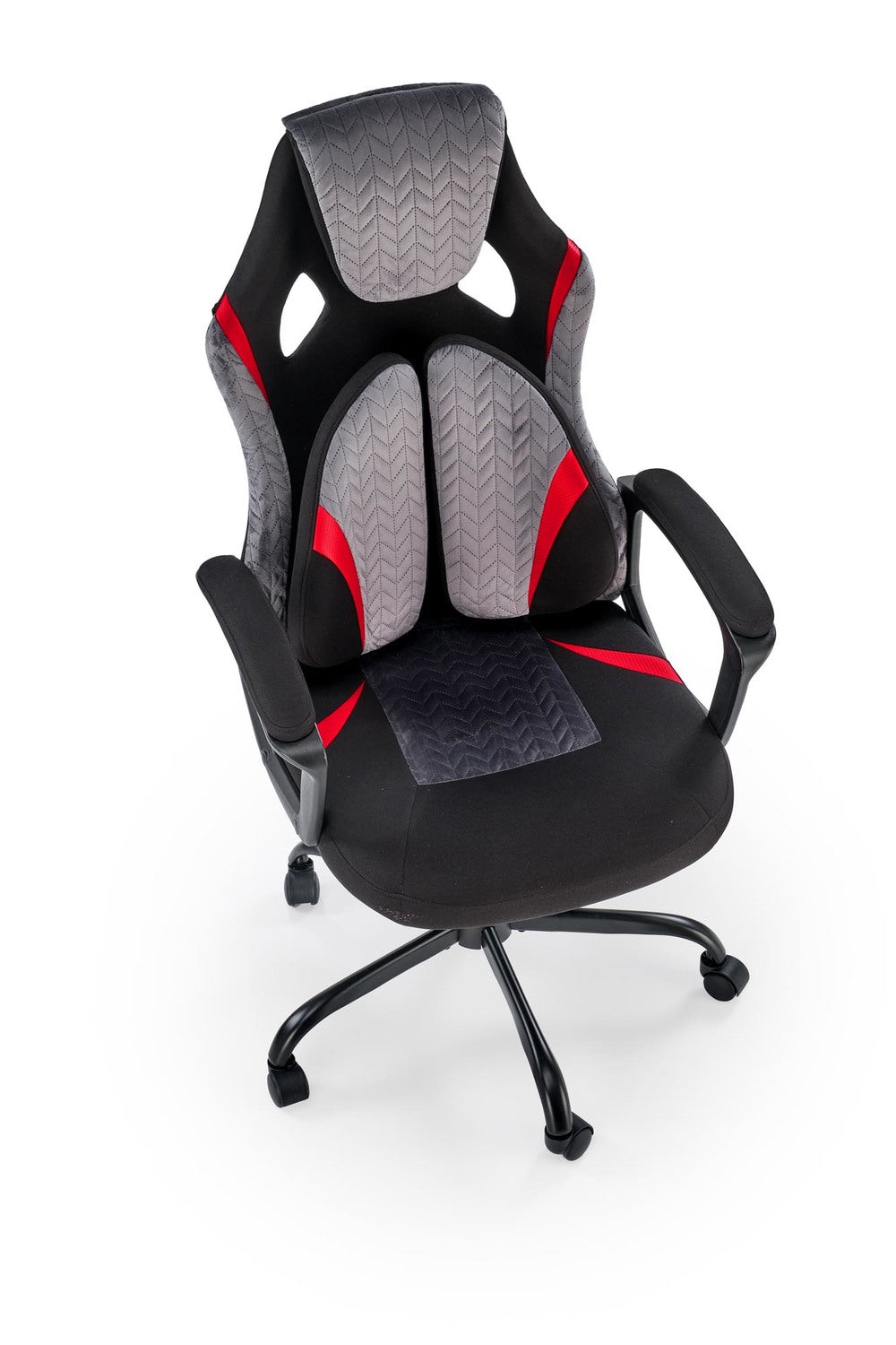 Krēsls Jen 65/70/115-125/43-53 cm melns/pelēks - N1 Home