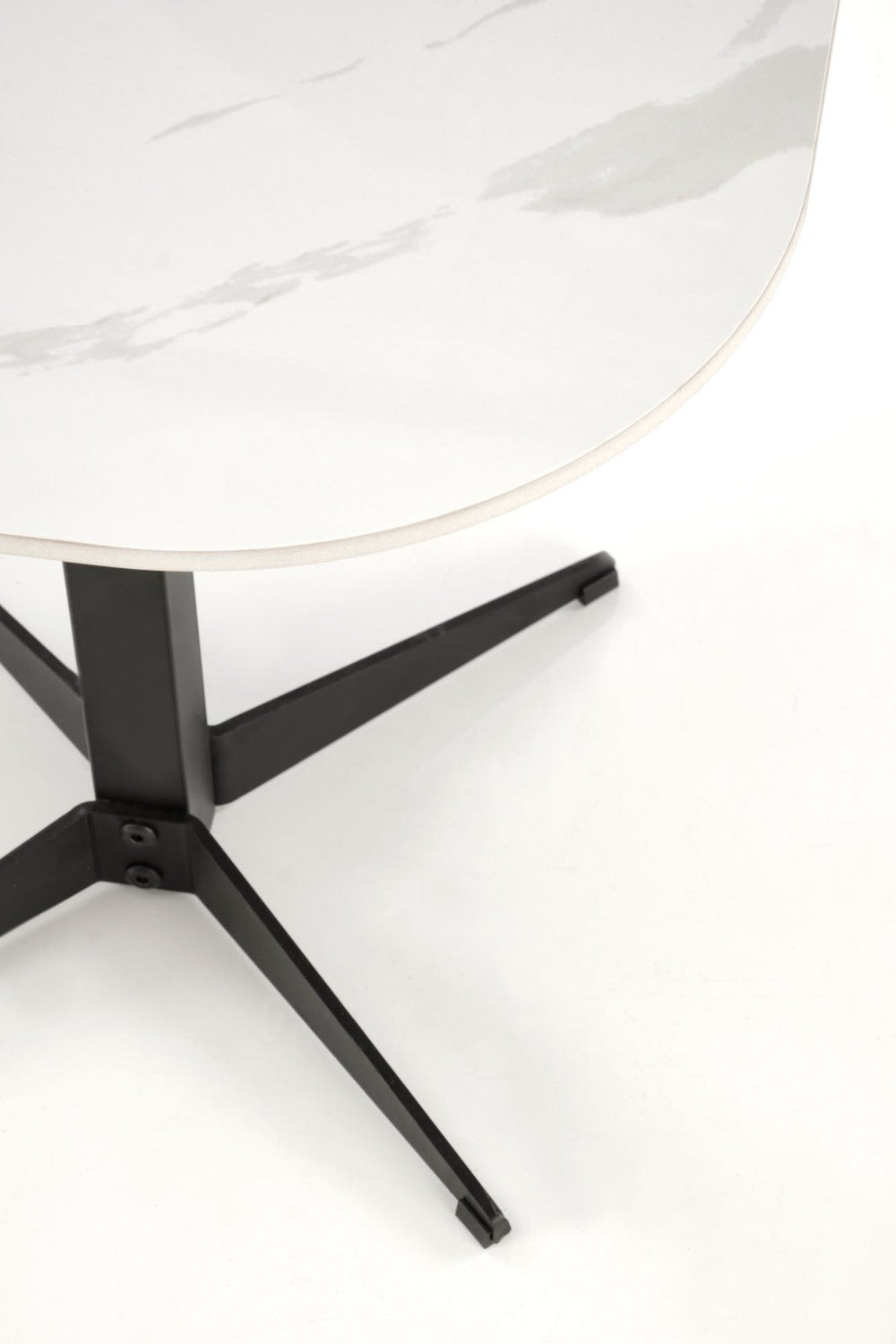 Kafijas galds Bors 80/80/40; 50/50/50 cm balts marmors/melns - N1 Home