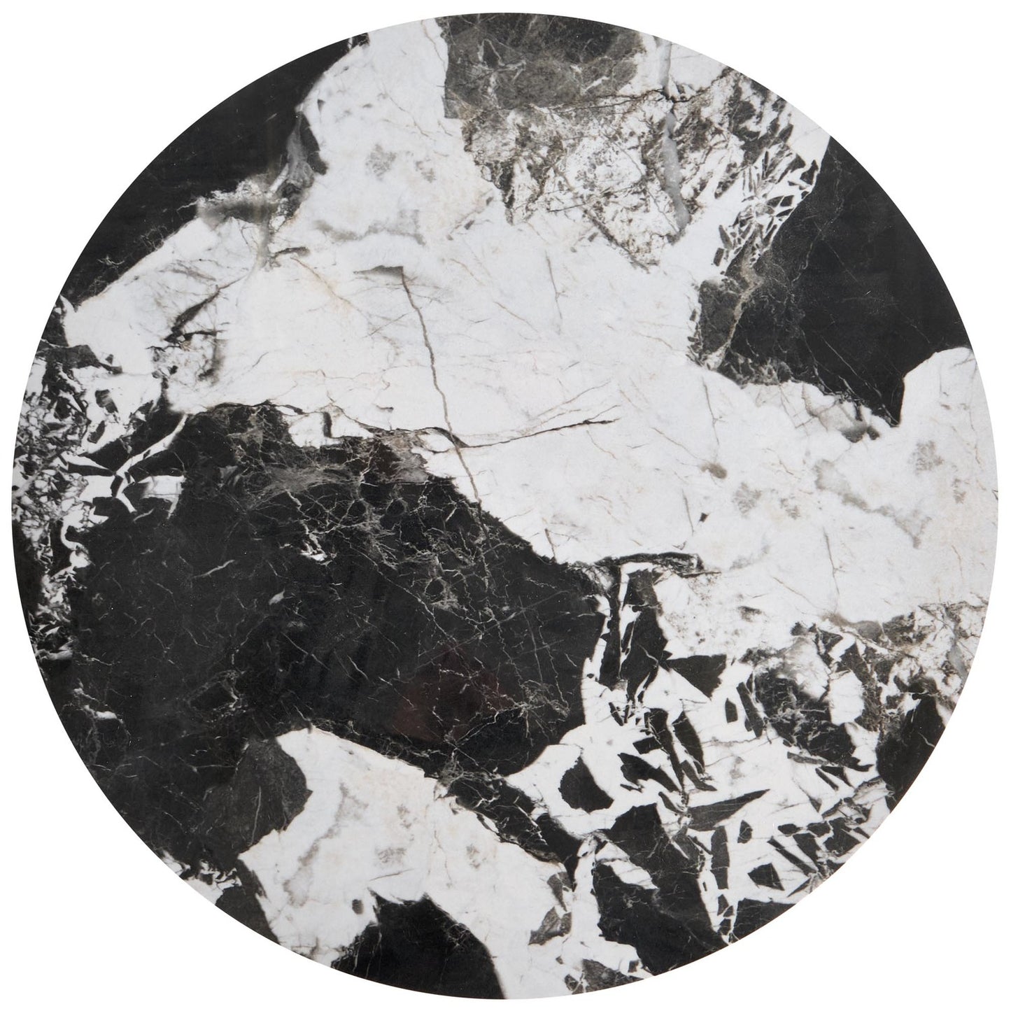 Kafijas galds (2) 70/46 un 50/41 cm melns marmors/melns - N1 Home