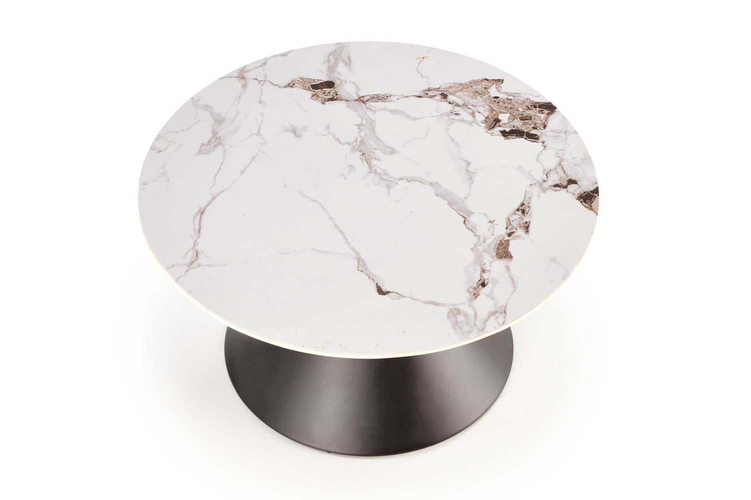 Kafijas galdiņš Gora 80/42 cm balts marmors/melns - N1 Home