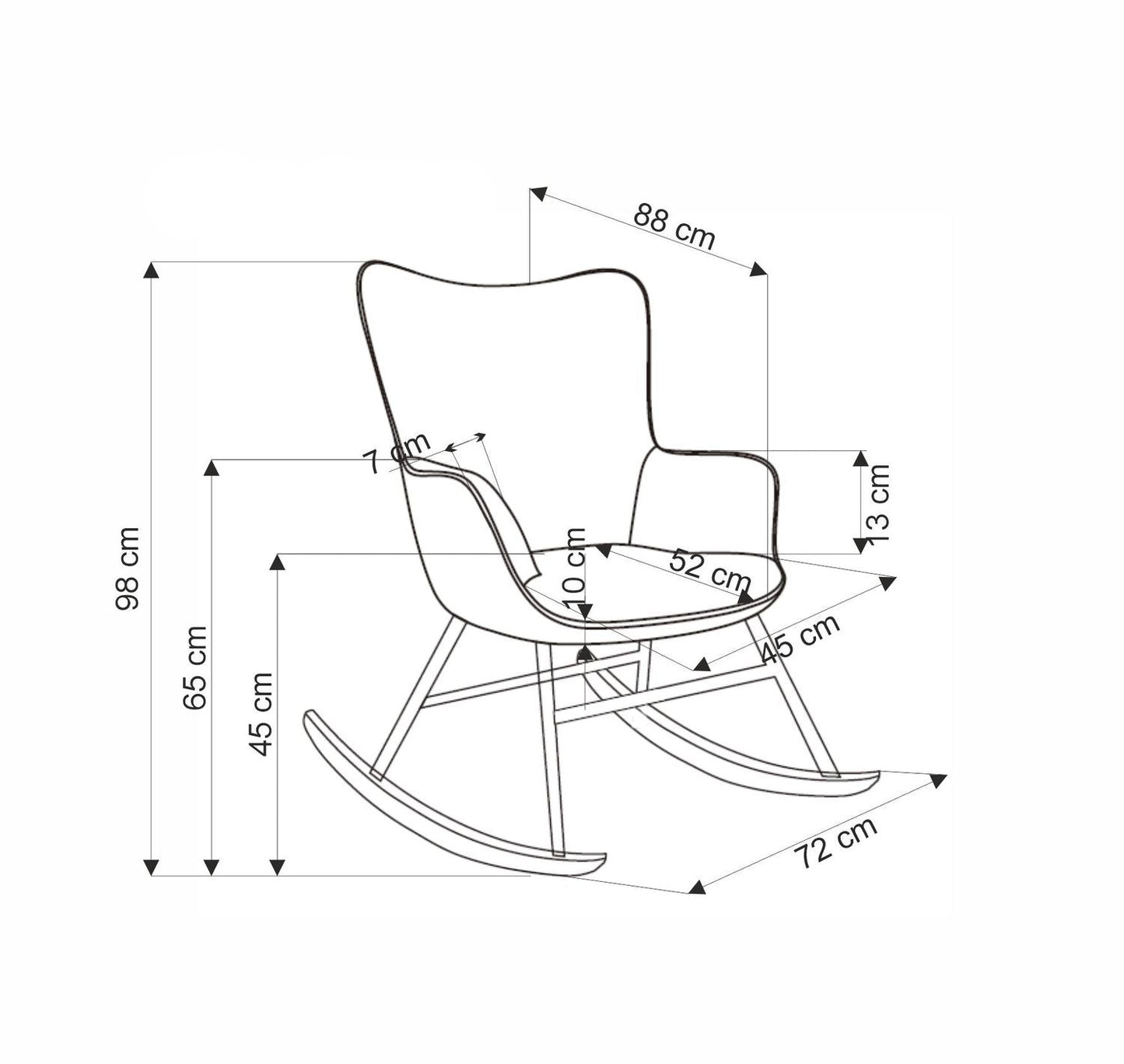 Krēsls Belmira 72/88/98/45 cm Hyper 23