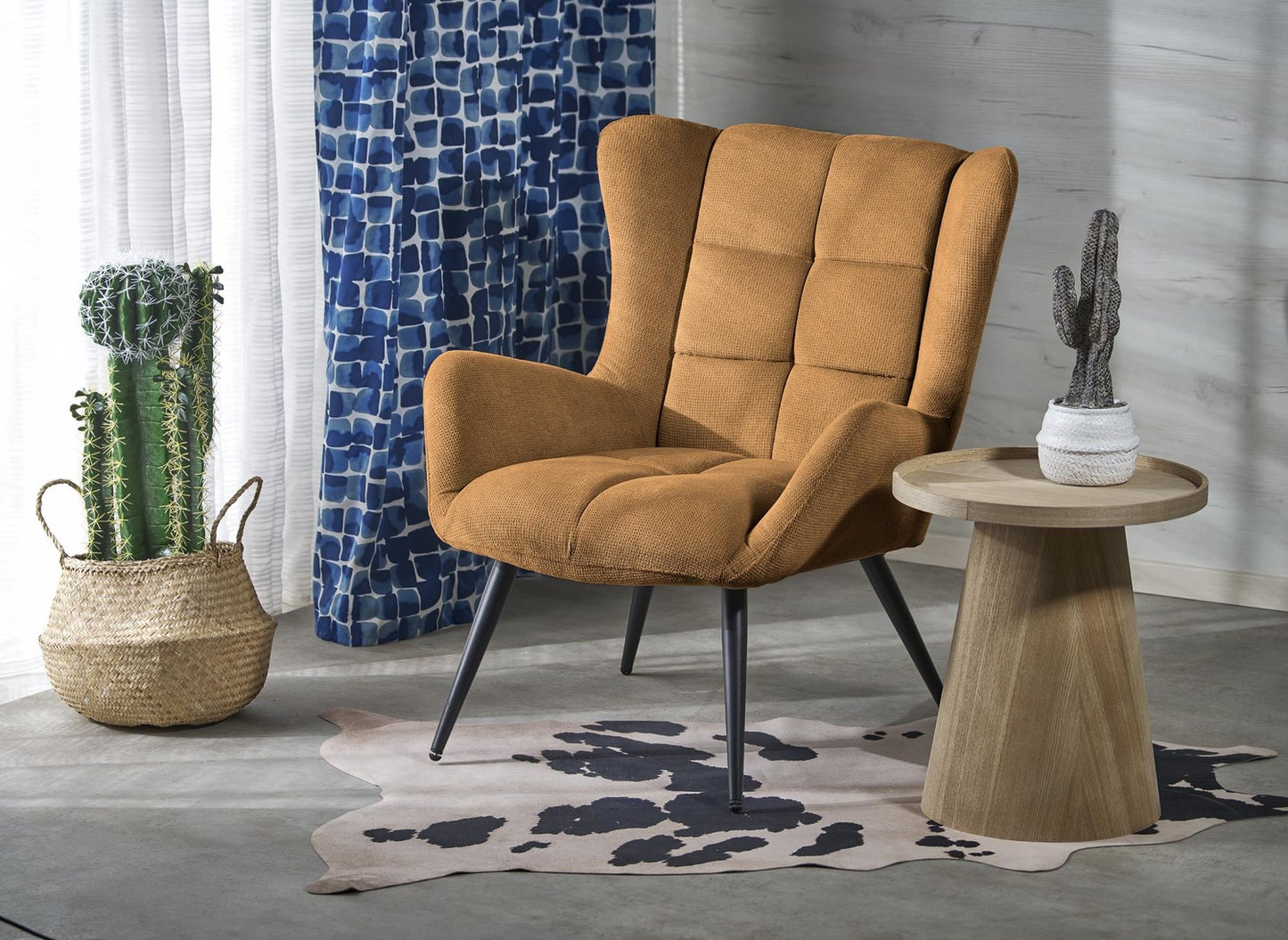 Krēsls Byro 75/85/92/45 cm sinepes - N1 Home