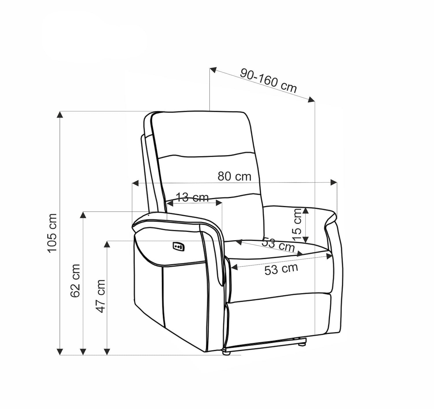 Krēsls Jams 80/90-160/105/47 cm Odin 15 - N1 Home