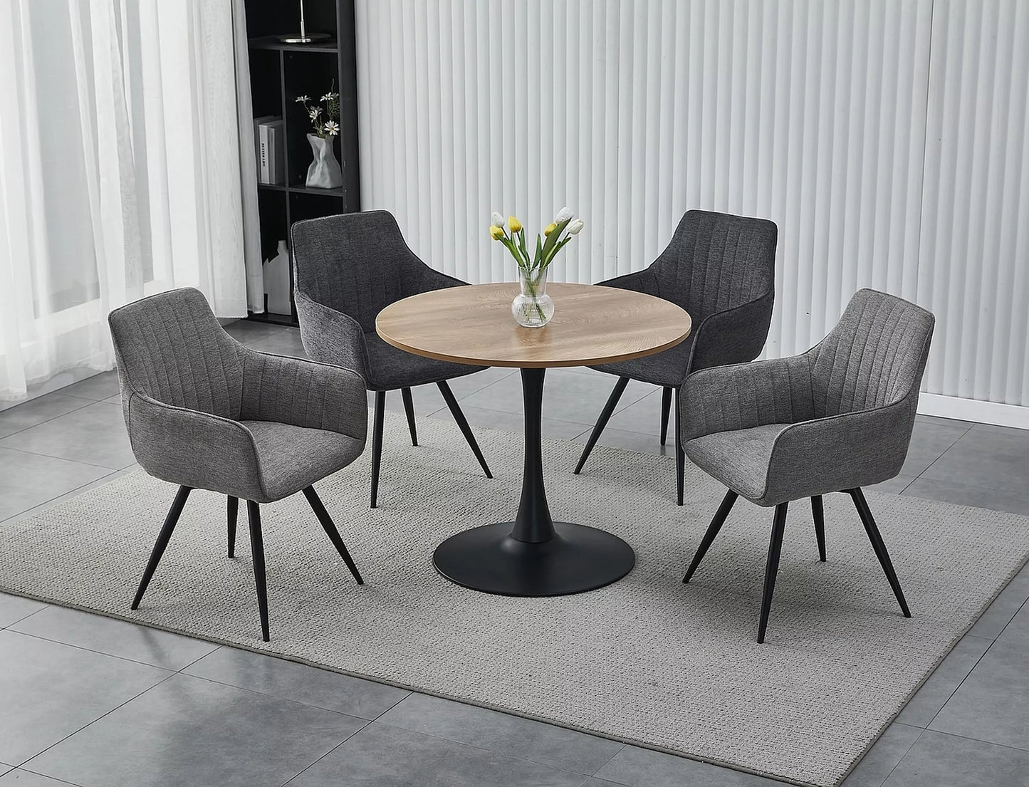 Krēsls Bally 84/56/45 cm tumši pelēks - N1 Home