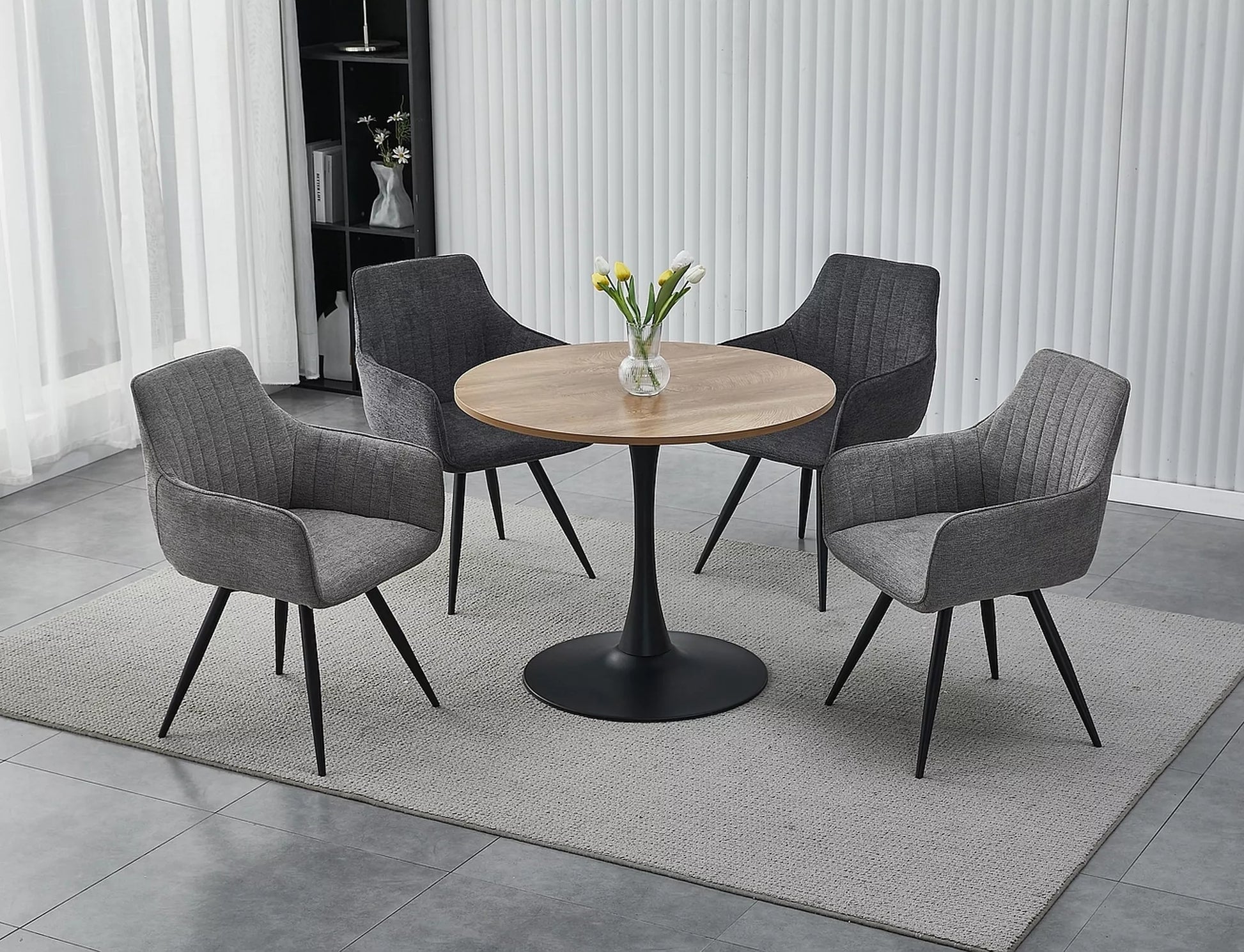 Krēsls Bally 84/56/45 cm tumši pelēks - N1 Home