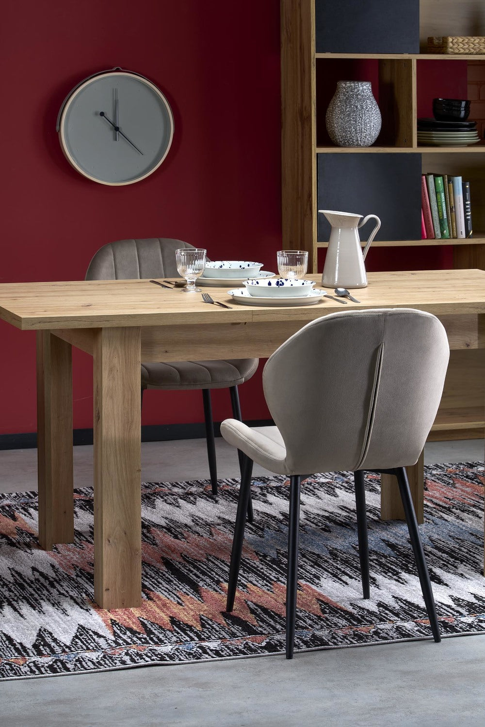 Galds Bagi 120-160/80/77/95 cm amatnieks ozols - N1 Home