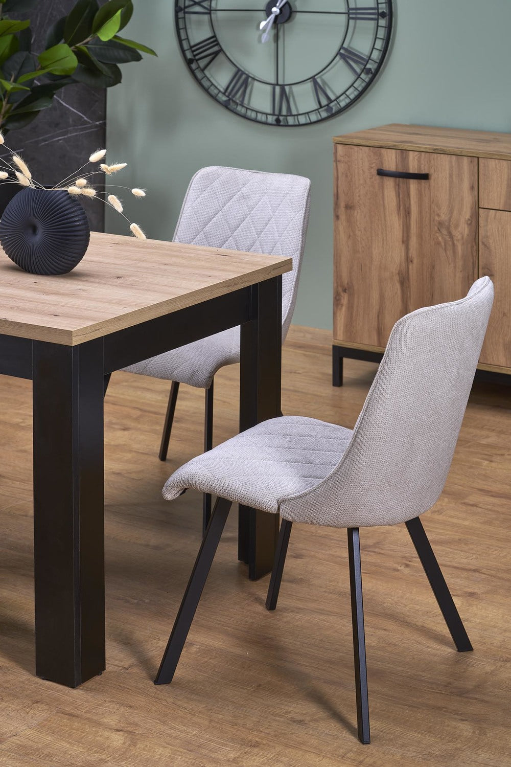 Galds Bagi 120-160/80/77/95 cm amatnieks ozols/melns - N1 Home