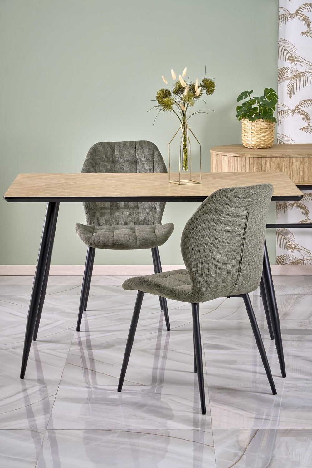 Galds Bert 120/80/77/107 cm dabīgs - N1 Home