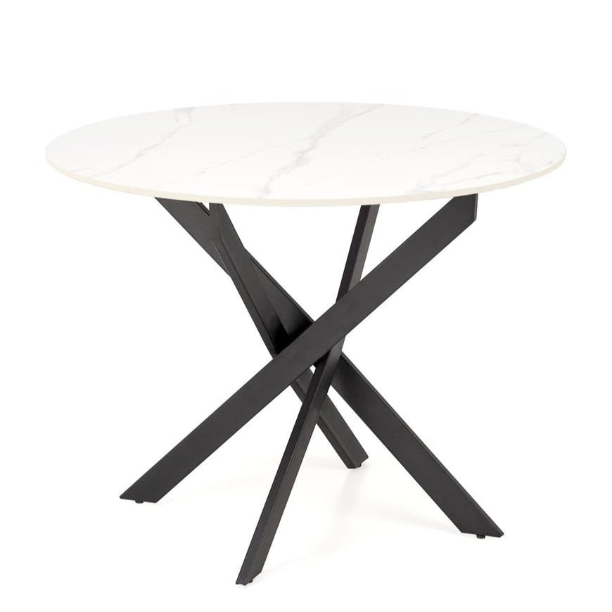 Galds Ed 100/76/55 cm balts marmors/melns - N1 Home